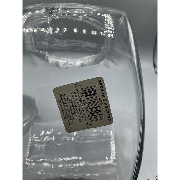 Glass penny candy Cookie TILT jar 1 Gallon ANCHOR HOCKING Canister w/ Metal Lid - Picture 9 of 13